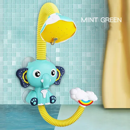 Bath Toys Baby Water Game Elephant Model Faucet Shower Electric Water Spray Toy For Kids Swimming Bathroom Baby Toys Green - Shop at LoveMi