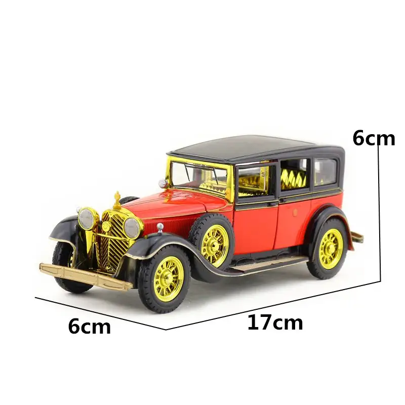 Classic car alloy car model pull back sound and light toy