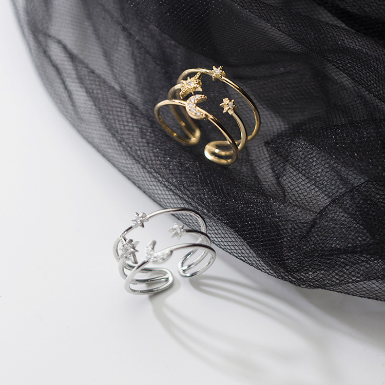 Star moon ring