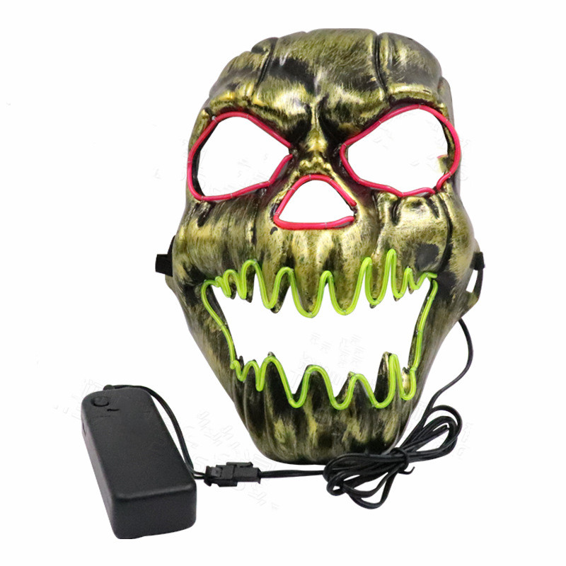 Scary face LED glow mask — view 3