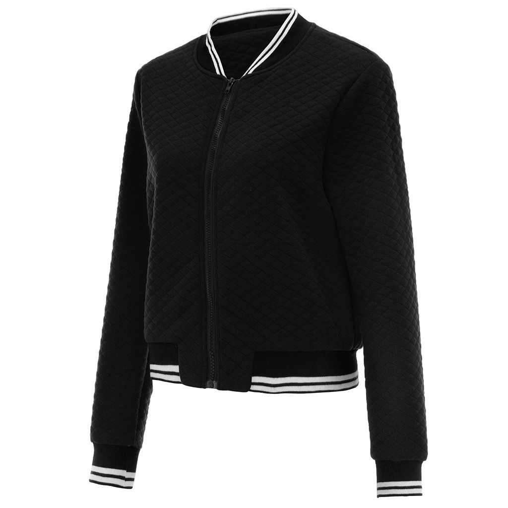 Fashion sweater baseball uniform women's short jacket