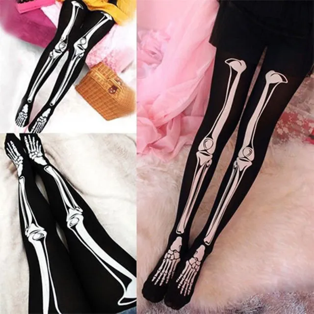 Halloween Prom Party Skull Stockings Black - Shop at LoveMi