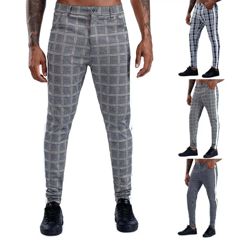 Small feet checked trousers