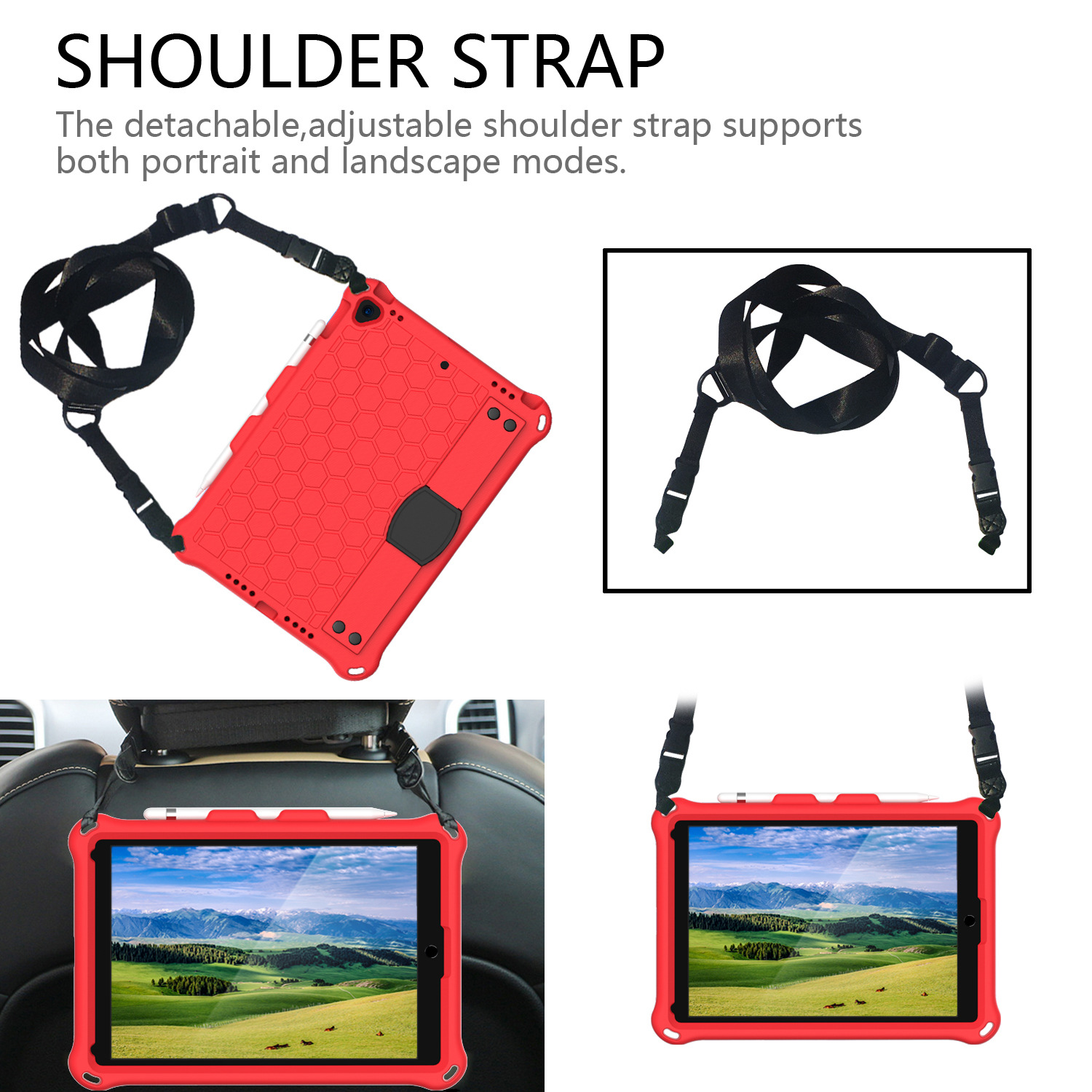 Compatible with Apple, New iPad 10.2 Honeycomb EVA Cover — foto 6
