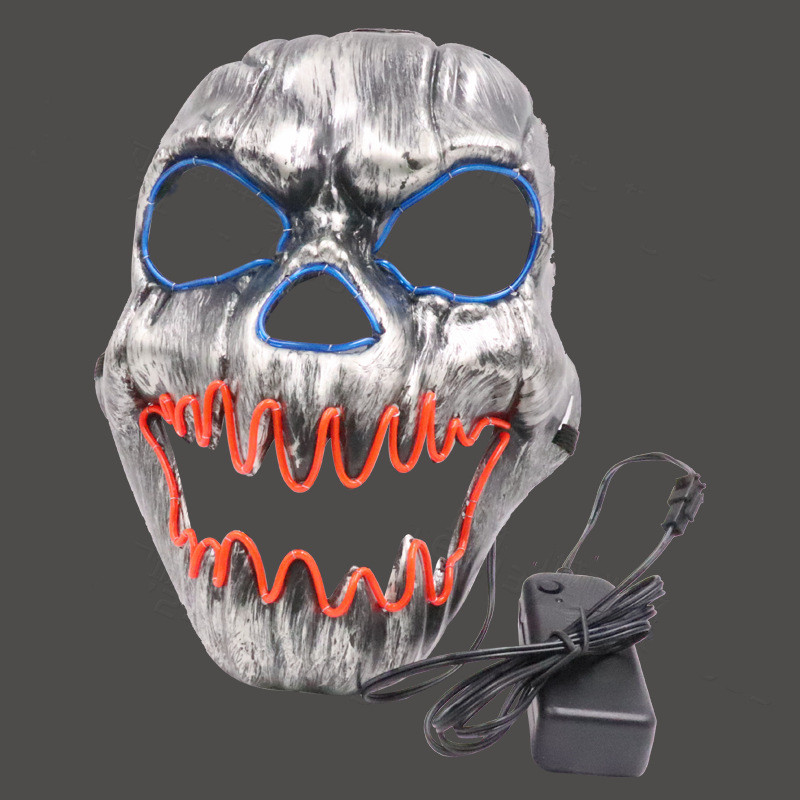 Scary face LED glow mask — view 2