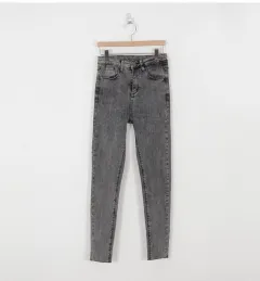 Fashion distressed white skinny jeans - Smoky Grey - View 1