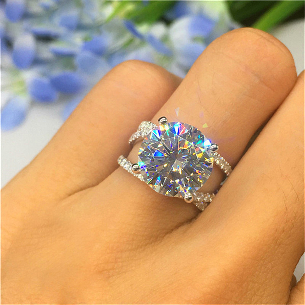 Four Prong Zircon Cross Ring