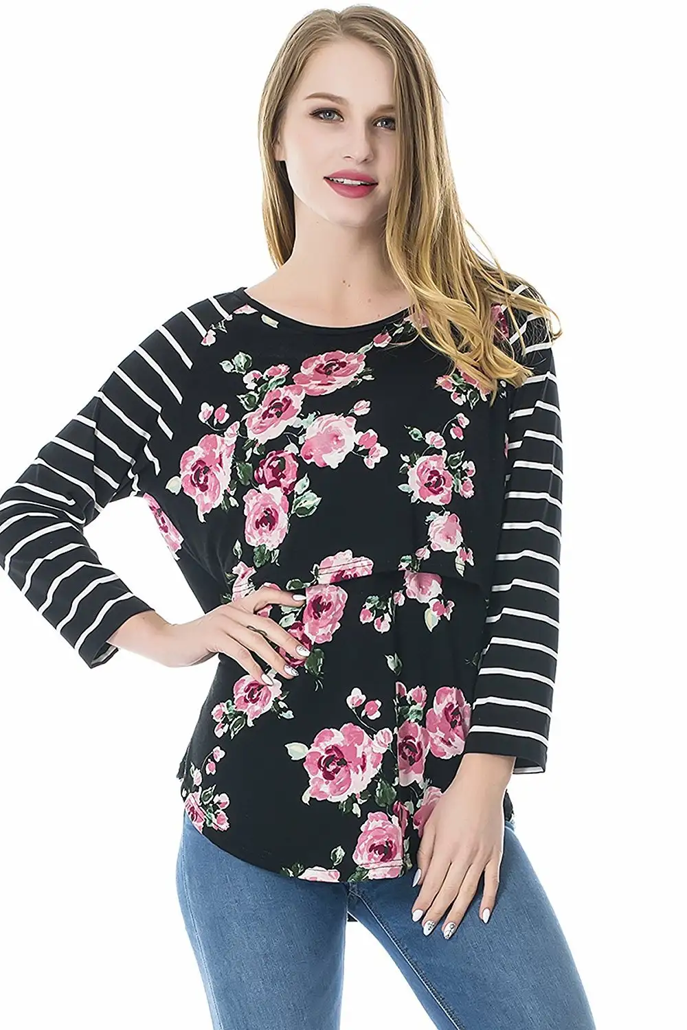 Women's Striped Maternity Dress