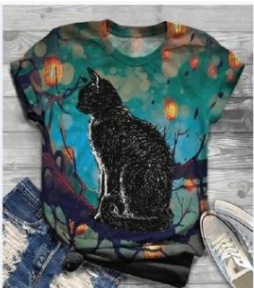 Digital printing short sleeve