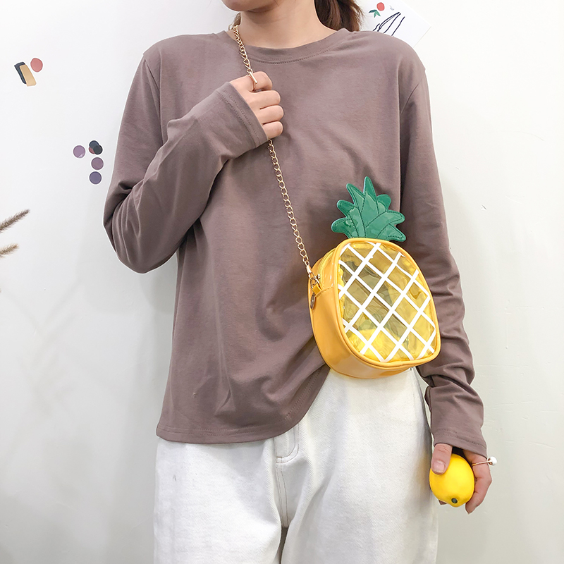 Female cartoon fruit shoulder bag