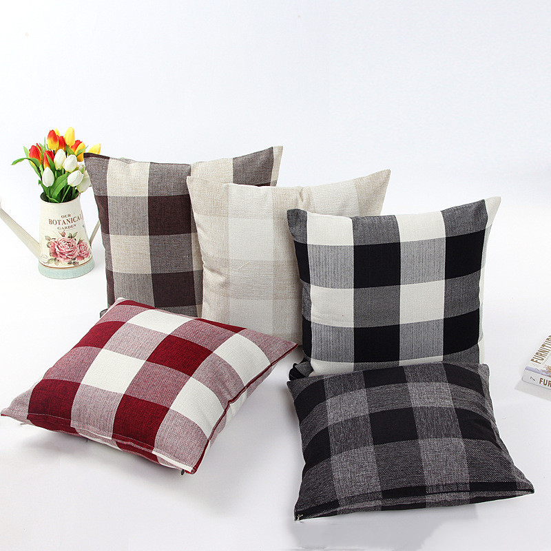 Lattice square pillow, home living room sofa pillow