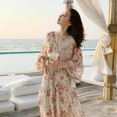 Palace Floral Long Sleeve Chiffon Dress