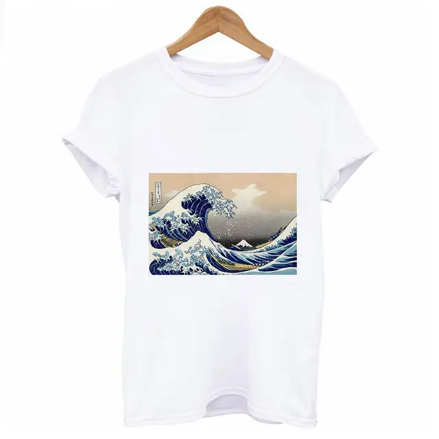 Printed short-sleeved T-shirt girl