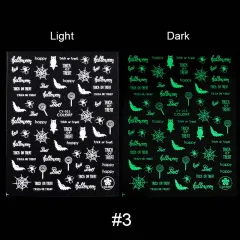 Halloween Luminous Nail Sticker - 3 Style - View 1