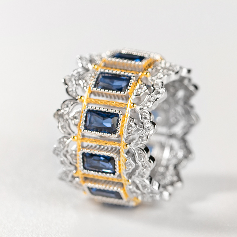 Title 1, Hand-brushed zircon ring — Timeless elegance an...