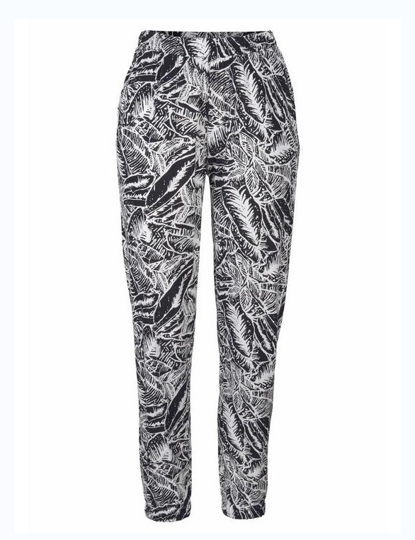 Loose printed high waist trousers Leaves - Shop at LoveMi