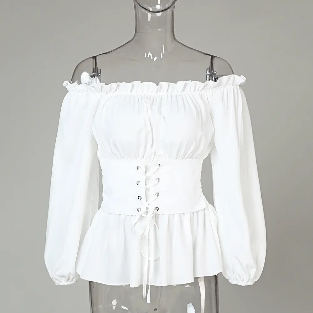 Ruffled women's shirt