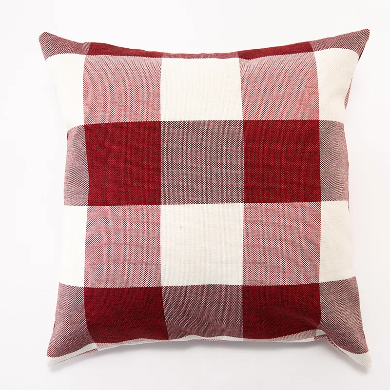 Lattice square pillow, home living room sofa pillow - Red And White
