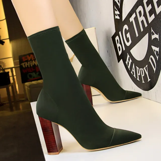 Nightclub slim boots Green - Shop at LoveMi