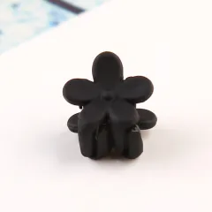 Flower mini hairpin - Black - View 1