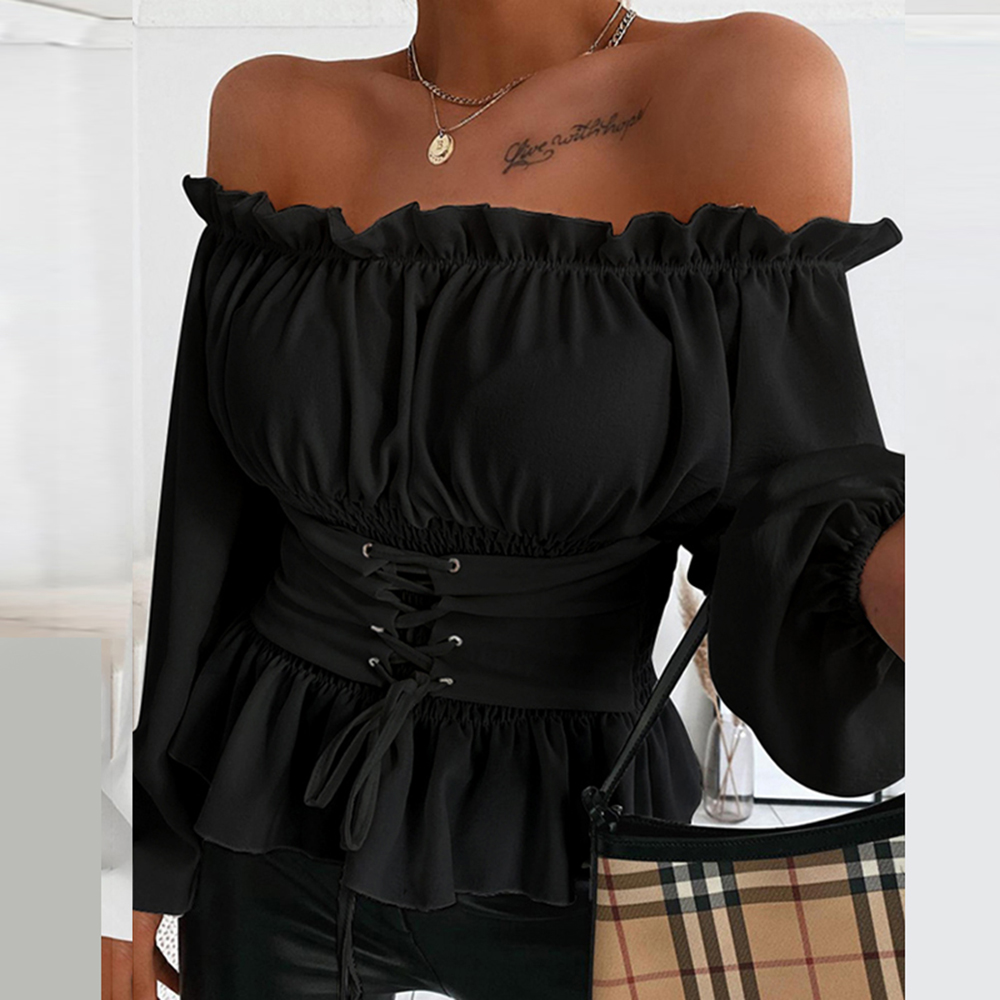 Ruffled women's shirt