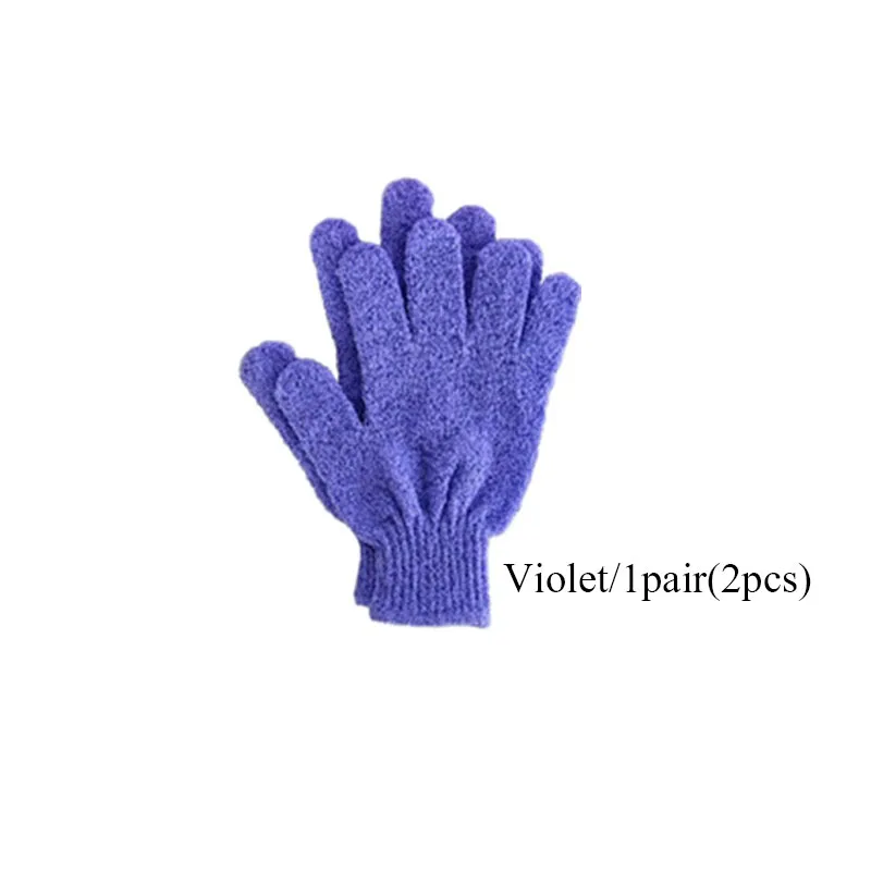 Bath towel gloves Candy color mud towel Bathroom glove bath towel - Violet