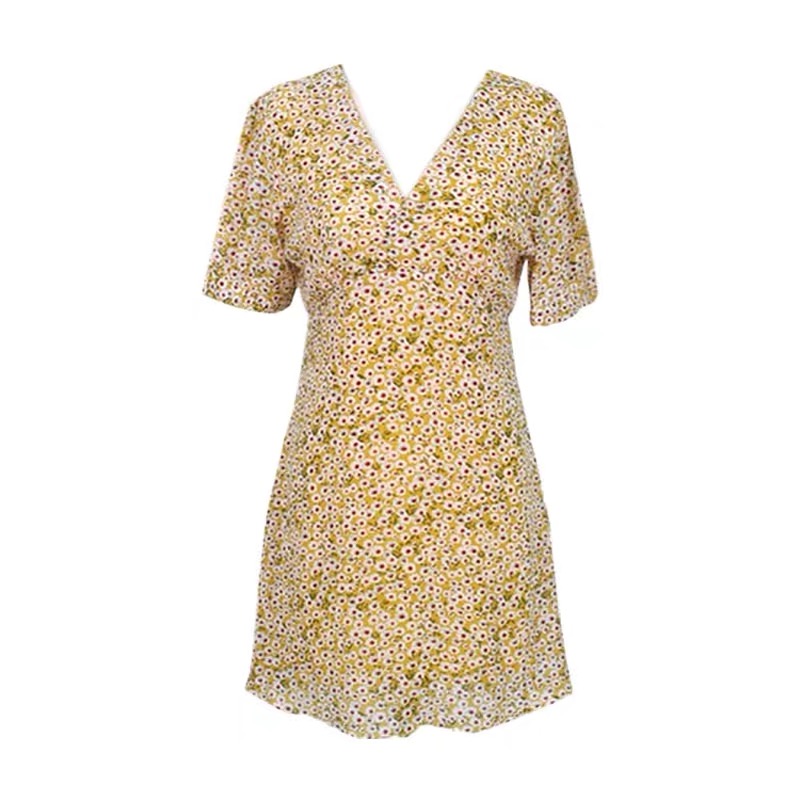 V-neck chiffon dress