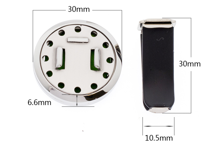 Hollow air outlet clip for aromatherapy vehicle