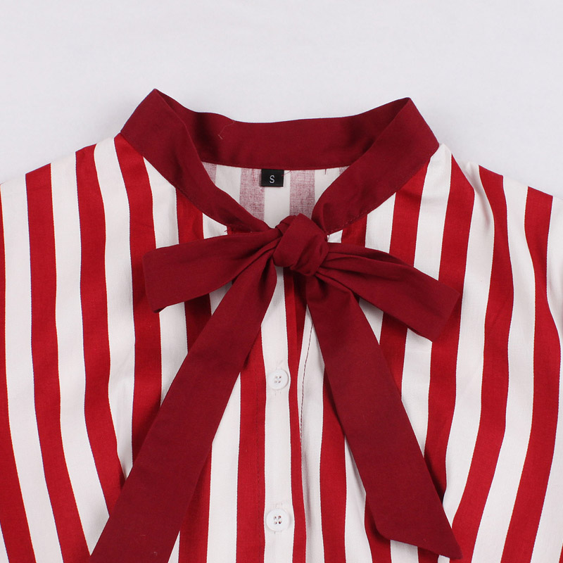 Striped button vintage dress