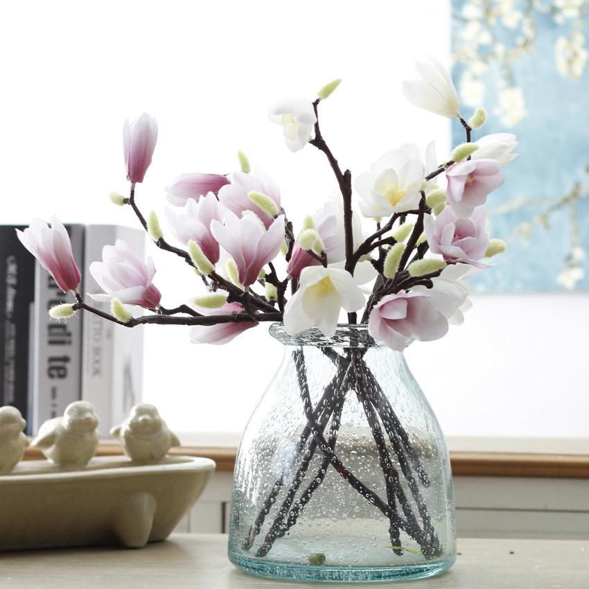 Handcrafted Bring Effortless Elegance to Any Space — Silk Magnolia Branch with 3D-Printed... - View 5 of 18 | BigMoetsy