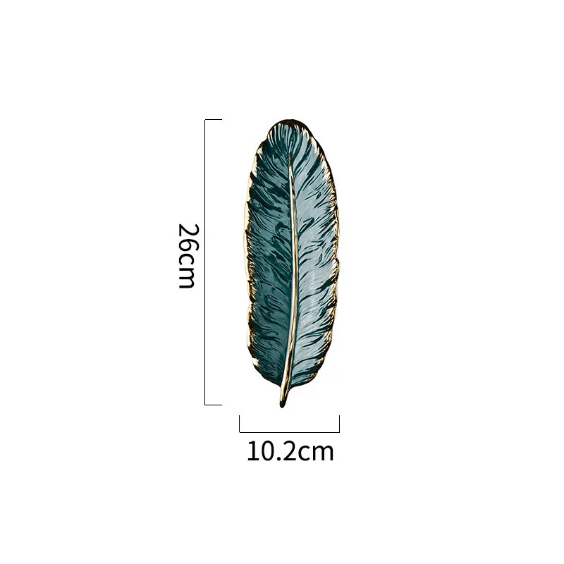 Ceramic leaf storage tray - Green