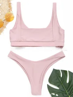 Bikini split swimsuit - Pink - View 1