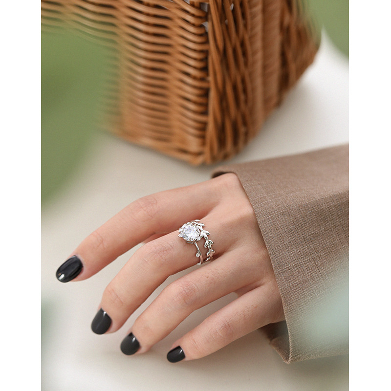 Olive branch ring