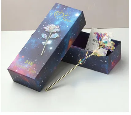 Color gold color luminescent gold foil rose 1Pc No Lightlight Gift - Shop at LoveMi