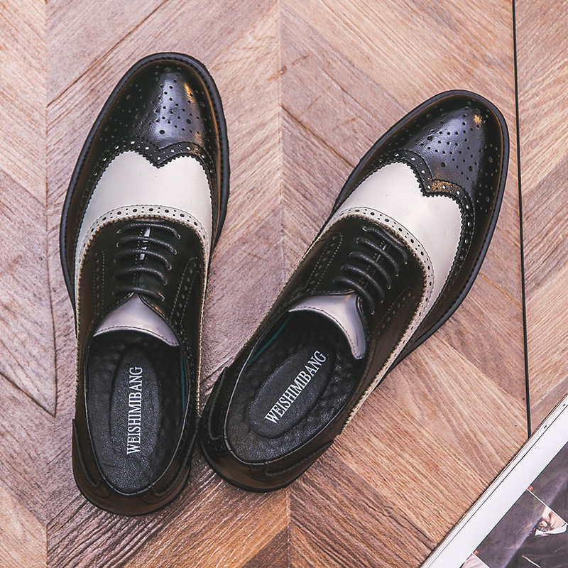 Color block business casual shoes