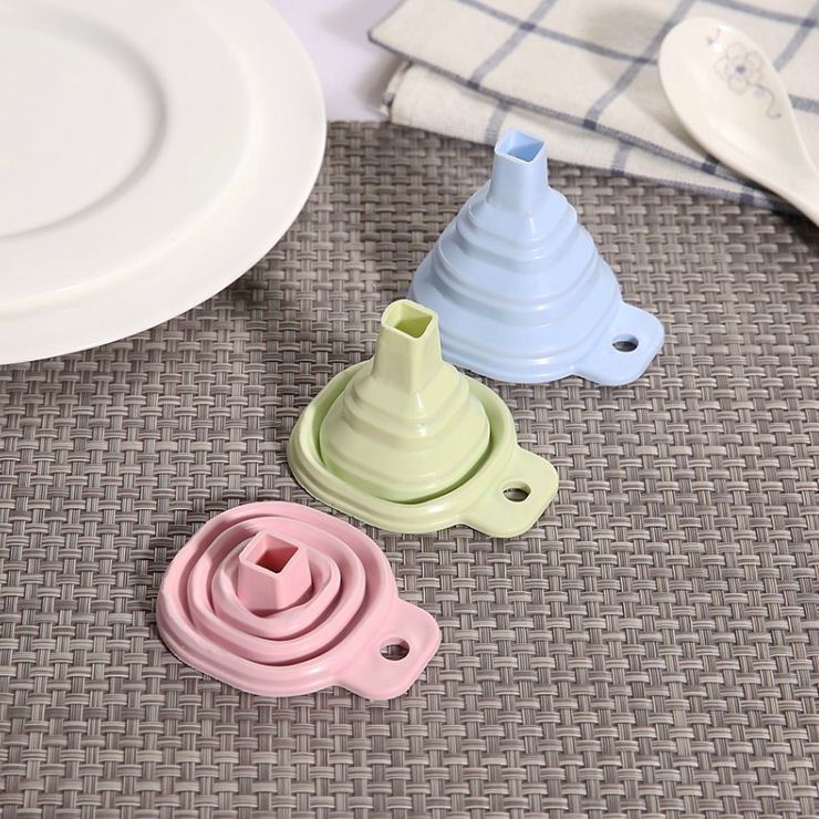 Kitchen silicone funnel household oil filter anti-spatter