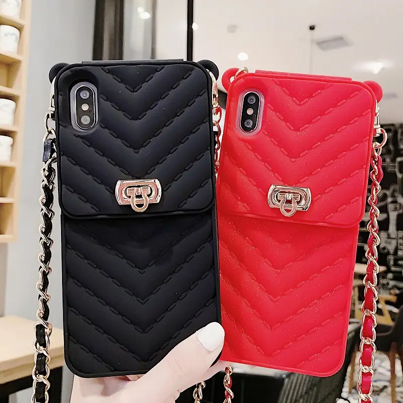 Chain card phone case