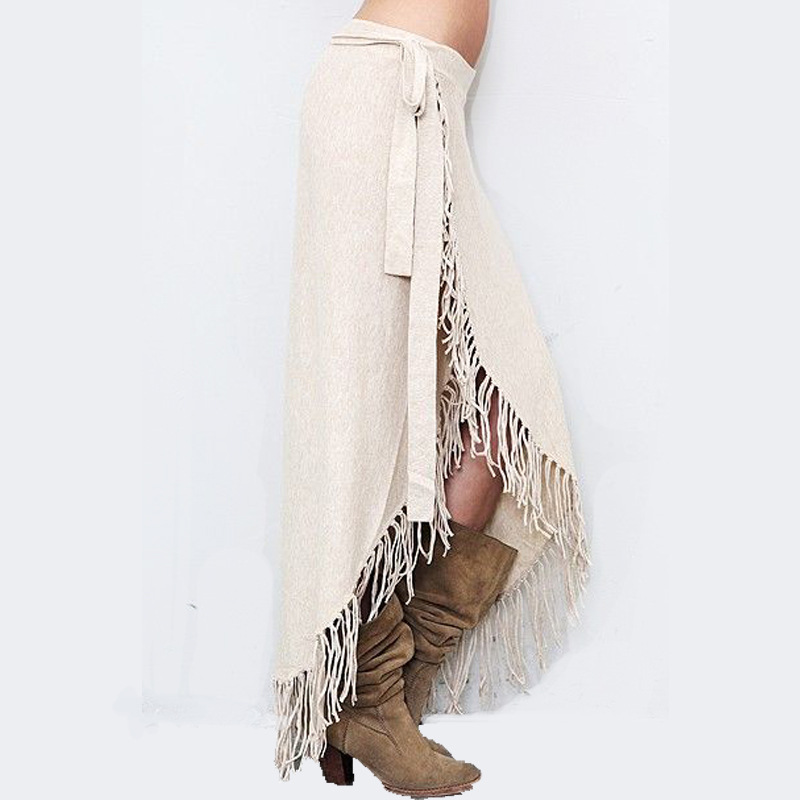 Fringed hip skirt