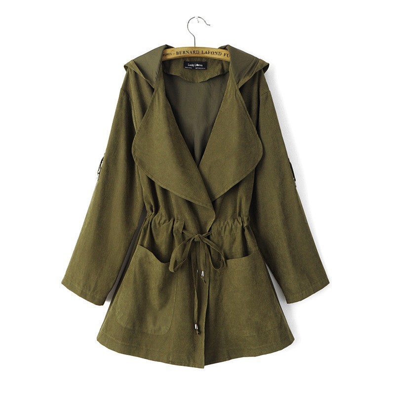 Fashion women's thin windbreaker Green - Shop at LoveMi
