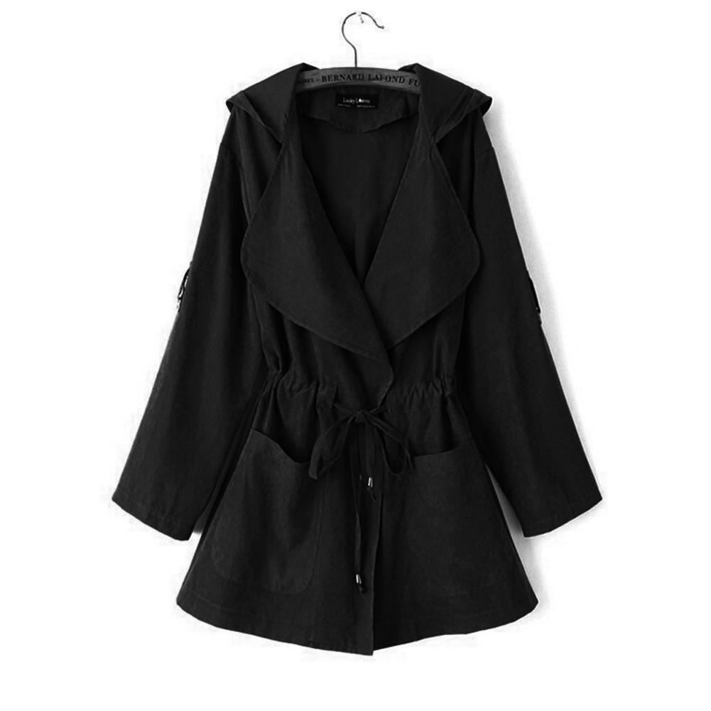 Fashion women's thin windbreaker Black - Shop at LoveMi