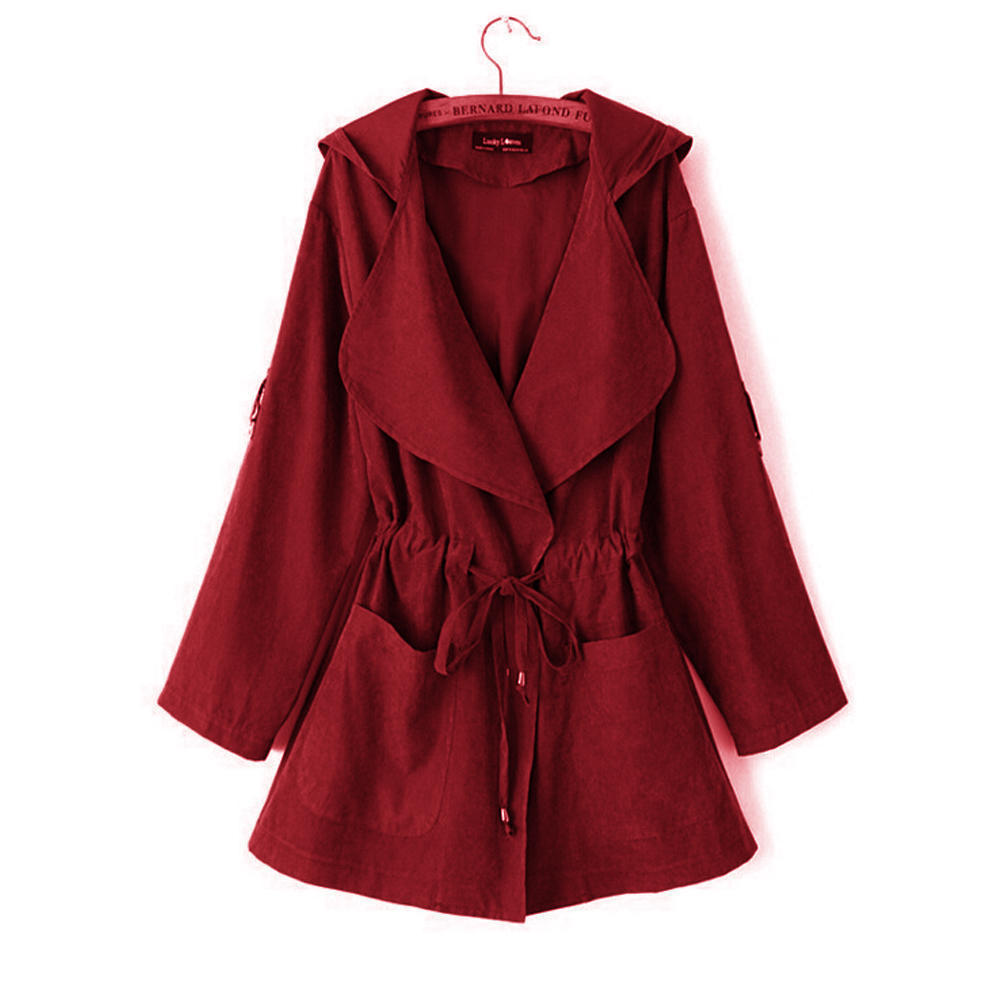 Fashion women's thin windbreaker Wine - Shop at LoveMi