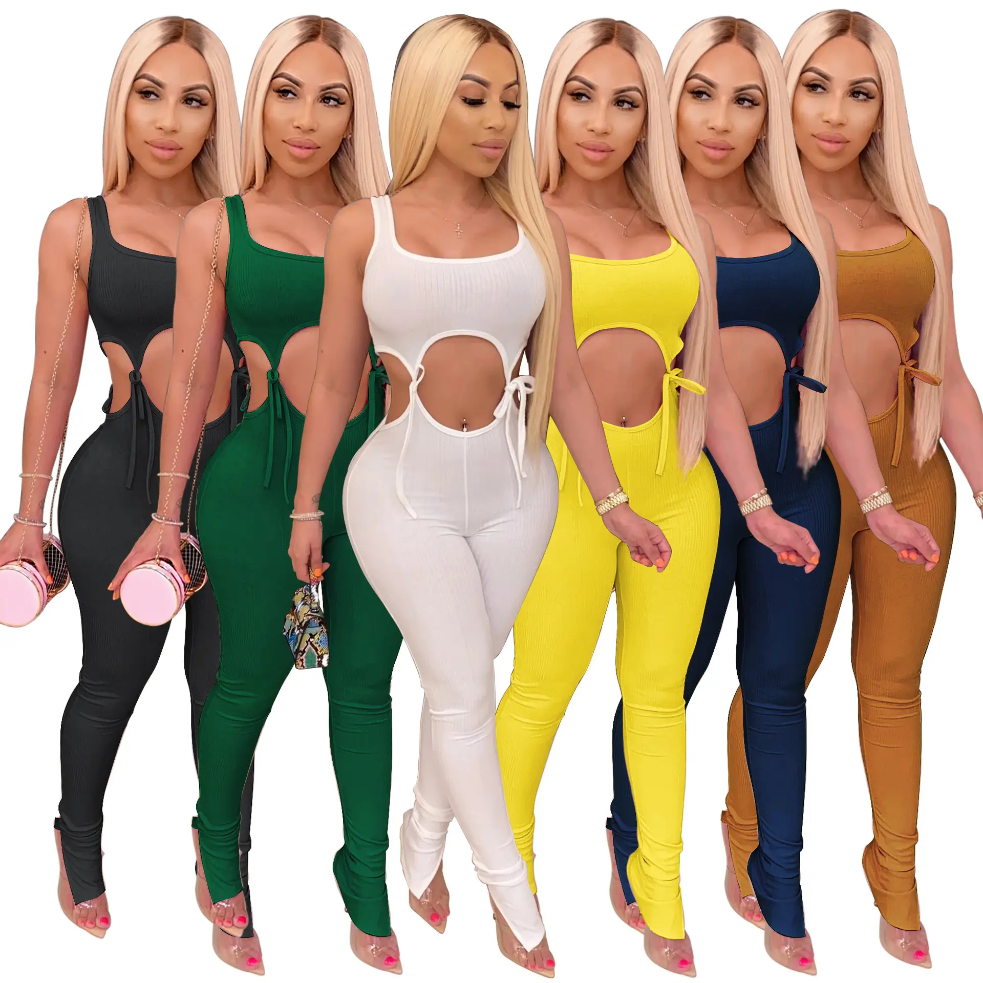Elastic lace tight sexy fashion suit