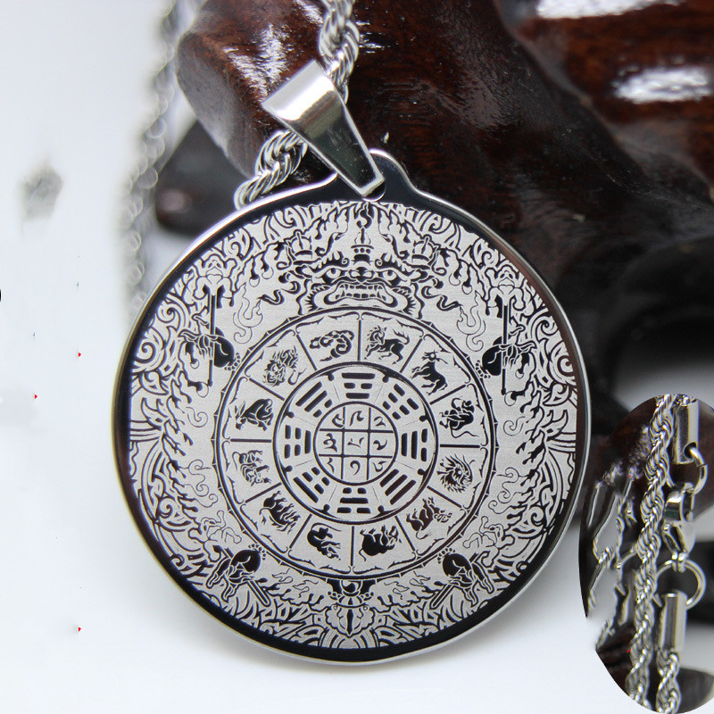 Tungsten gold round pendant Pendant - Shop at LoveMi