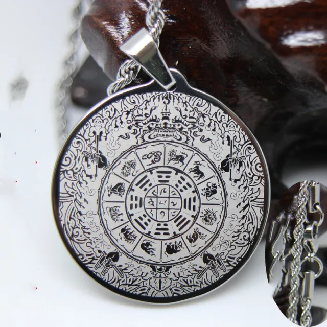 Tungsten gold round pendant Pendant - Shop at LoveMi