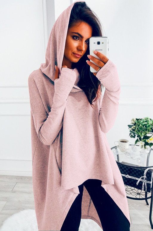 Women's irregular hoodie sweater