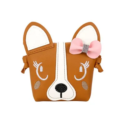 Dog head single shoulder cross pack - Brown
