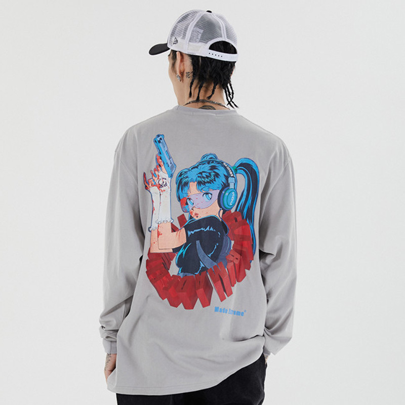Loose hiphop bottoming long-sleeved t-shirt
