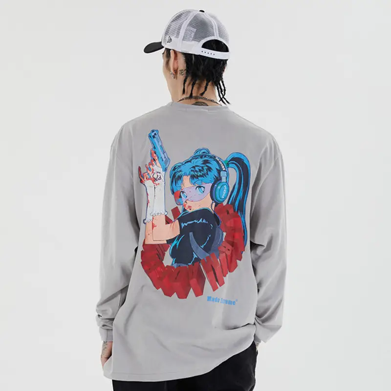 Loose hiphop bottoming long-sleeved t-shirt