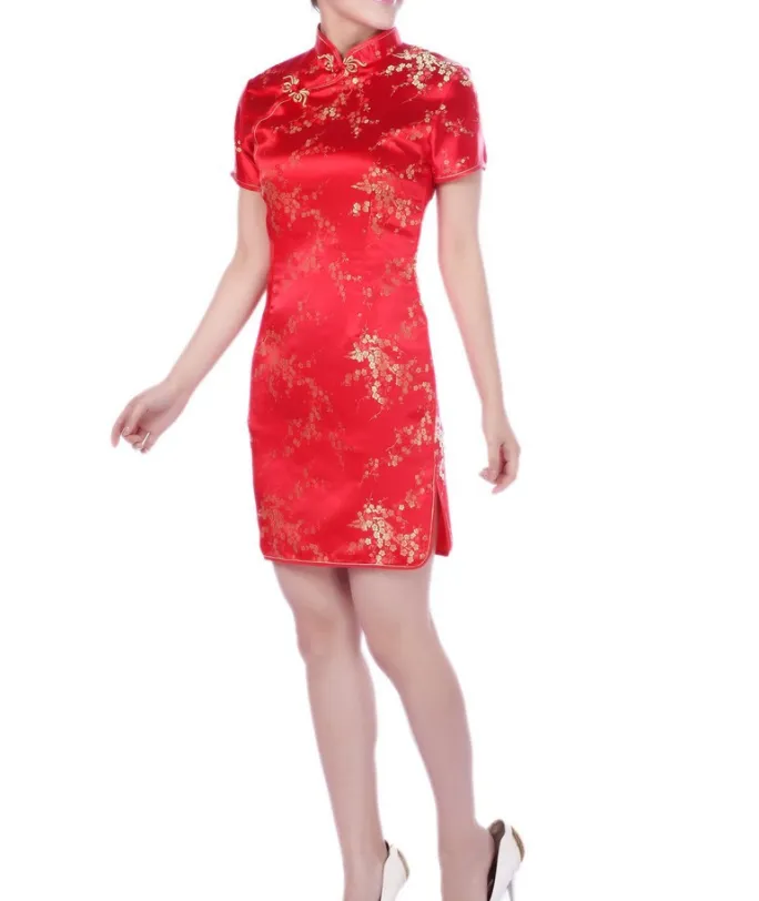 Cardigan of plum blossom - Red