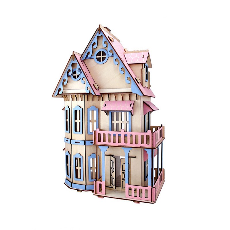 Wooden 3D three-dimensional puzzle
